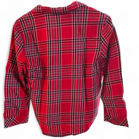 Victoria's Secret Women's Red Plaid Flannel Pajama Set Size S - Picture 4 of 9